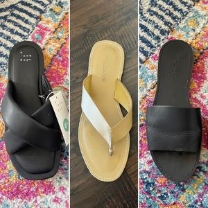 Sandals bundle neutral colors flats slides